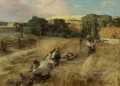 Un descanso de la cosecha escenas rurales campesino León Agustín Lhermitte